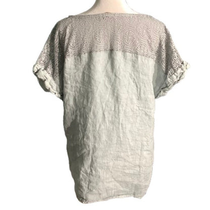 Bellambia Linen Top Women’s Size Medium – Embroidered, Boho, Casual