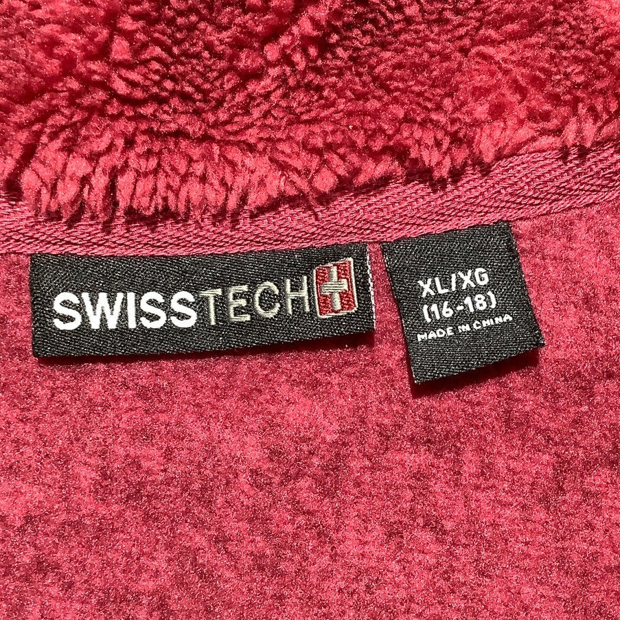 SwissTech Heathered Fleece Jacket Women XL 16–18 — Outdoor, Cozy, Casual