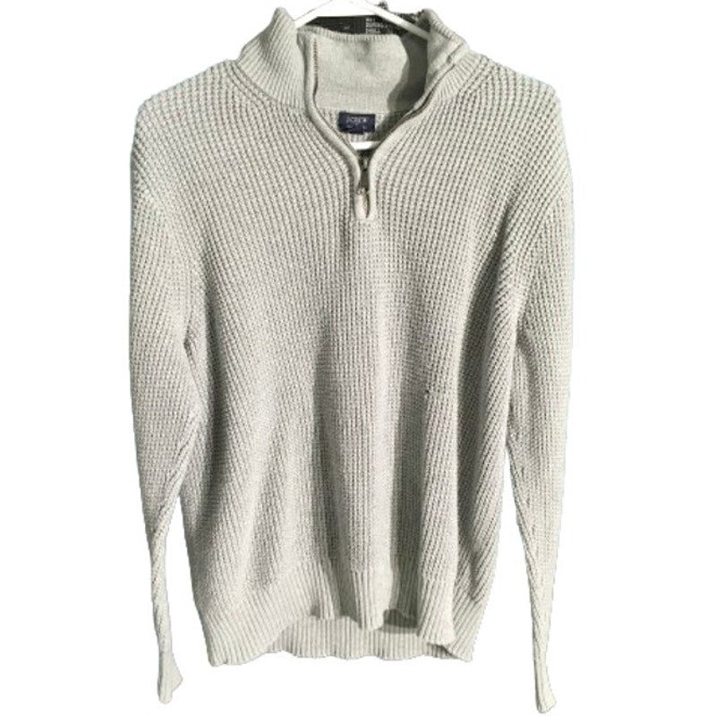 J.Crew Light Gray 1/4 Zip Sweater Size L - Classic, Preppy, Casual
