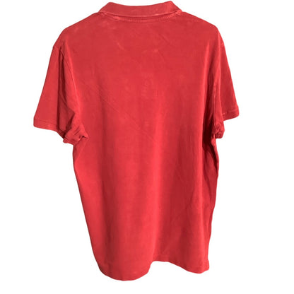 Express Men’s Polo Medium Maroon 100% Cotton Lion — Preppy, Classic, Casual