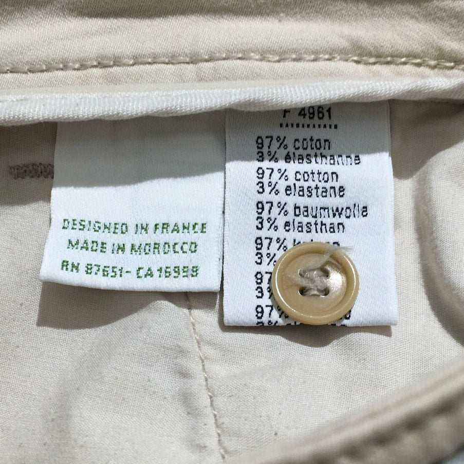 Lacoste Beige Cargo Bermuda Shorts Size 34/S - Preppy, Casual, Sporty