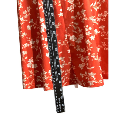Guberry Orange Floral Sundress Women M — Sleeveless, Summer, Casual