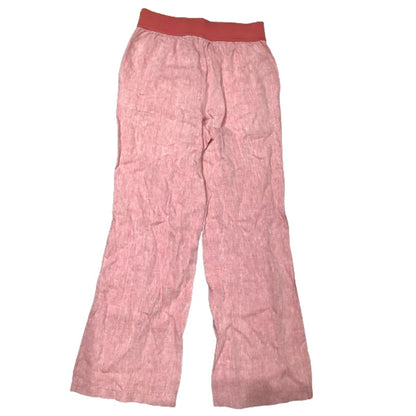 Land's End Red/Pink Linen Pants, Size 10 - Casual, Relaxed, Summer