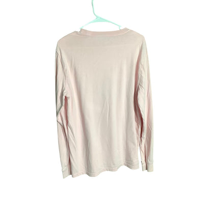 American Eagle Men's M Pink 100% Cotton Long Sleeve Crewneck T-Shirt