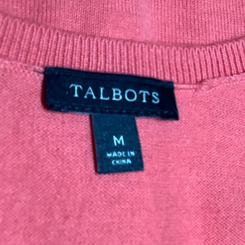 Talbots Coral Sleeveless Top M Scoop Neck Layering Professional Office Siren