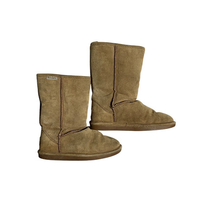 Bearpaw Short Suede Winter Boots Women’s Size 7 Brown — Cozy, Warm, Casual