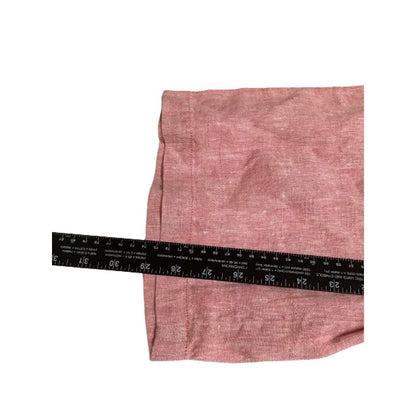 Land's End Red/Pink Linen Pants, Size 10 - Casual, Relaxed, Summer