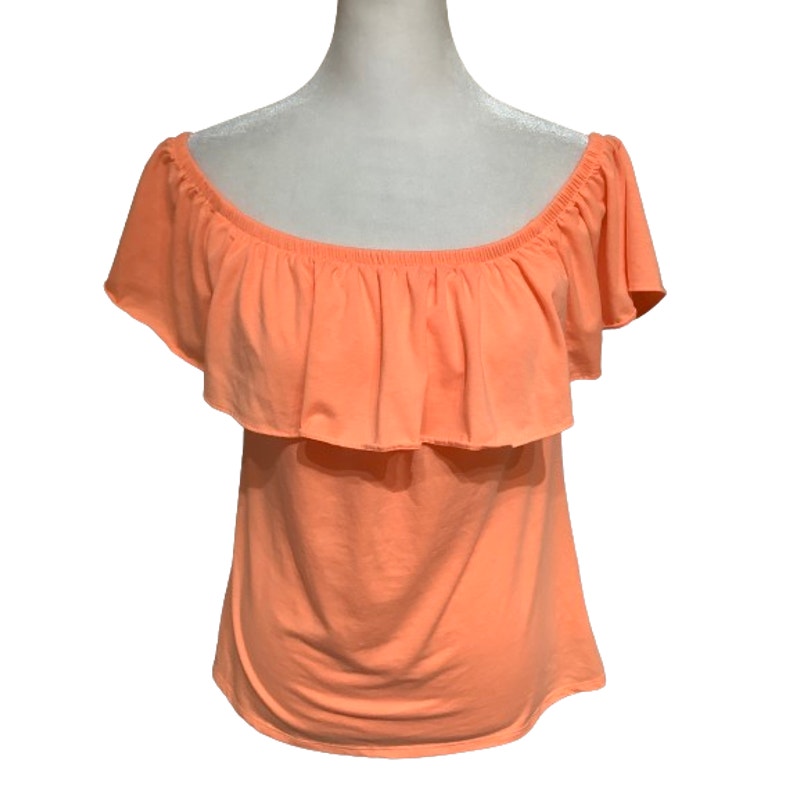 Lily Pulitzer Peach Off-Shoulder Top, Size S – Boho, Feminine, Summer Style