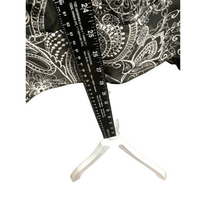 Maggie Barnes Black & White Floral Print Flowy Top 4X (30/32W) Feminine, Boho