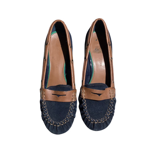Tommy Hilfiger Platform Loafer Heels Women Size 7.5M — Preppy, Nautical, Office