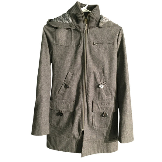 Tulle Gray Wool Peacoat Size M – Anthropologie, Minimalist, Cozy