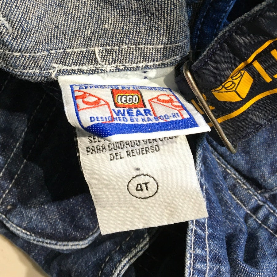 RARE LEGO Kids Denim Overalls Size 4T Legowear - Vintage, Playful, Durable