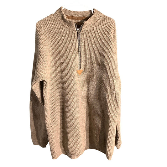 REI Men’s Brown Wool Blend 1/2 Zip Sweater Size TM – Warm, Casual, Outdoor