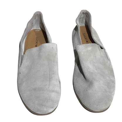 Lucky Brand Suede Slip-On Loafers Women’s Size 9M –Minimalist, Casual, Soft Gray