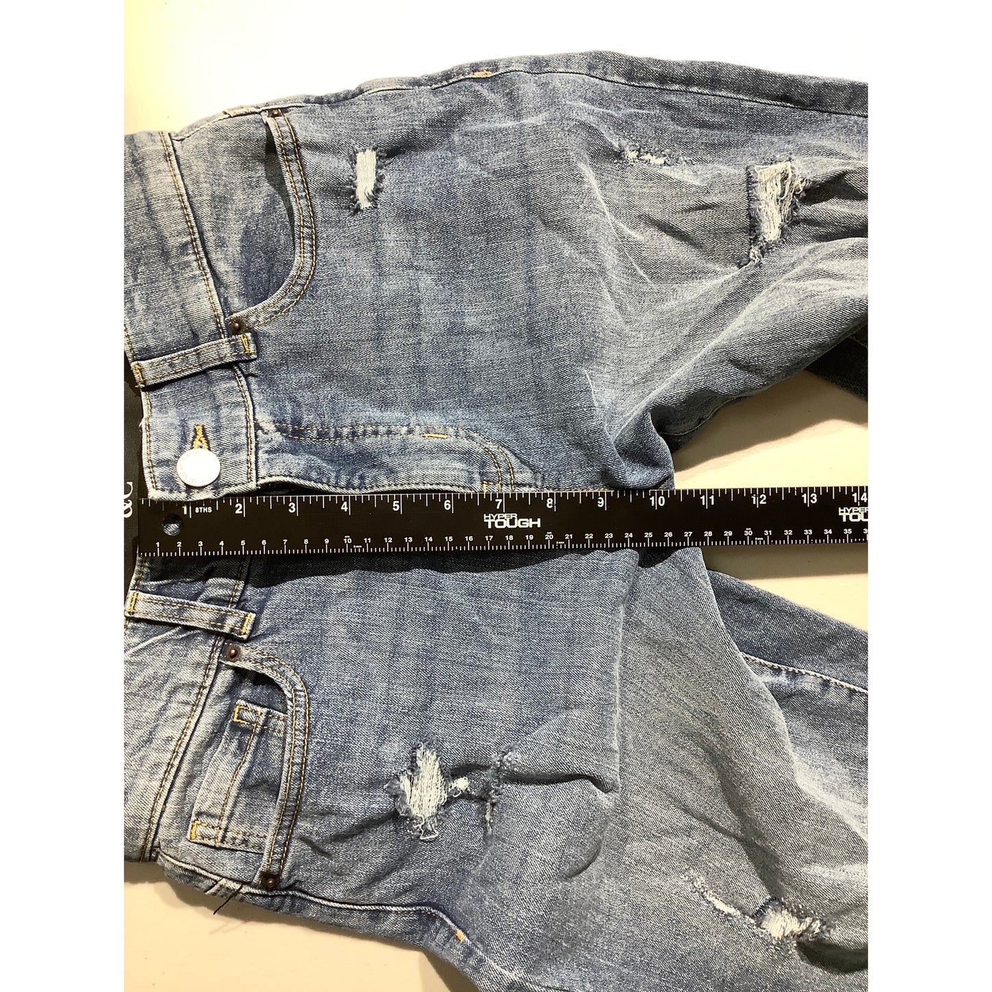 NY&C Curvy Sculpting Shorts Women’s Size 12 – Distressed, Denim, Casual