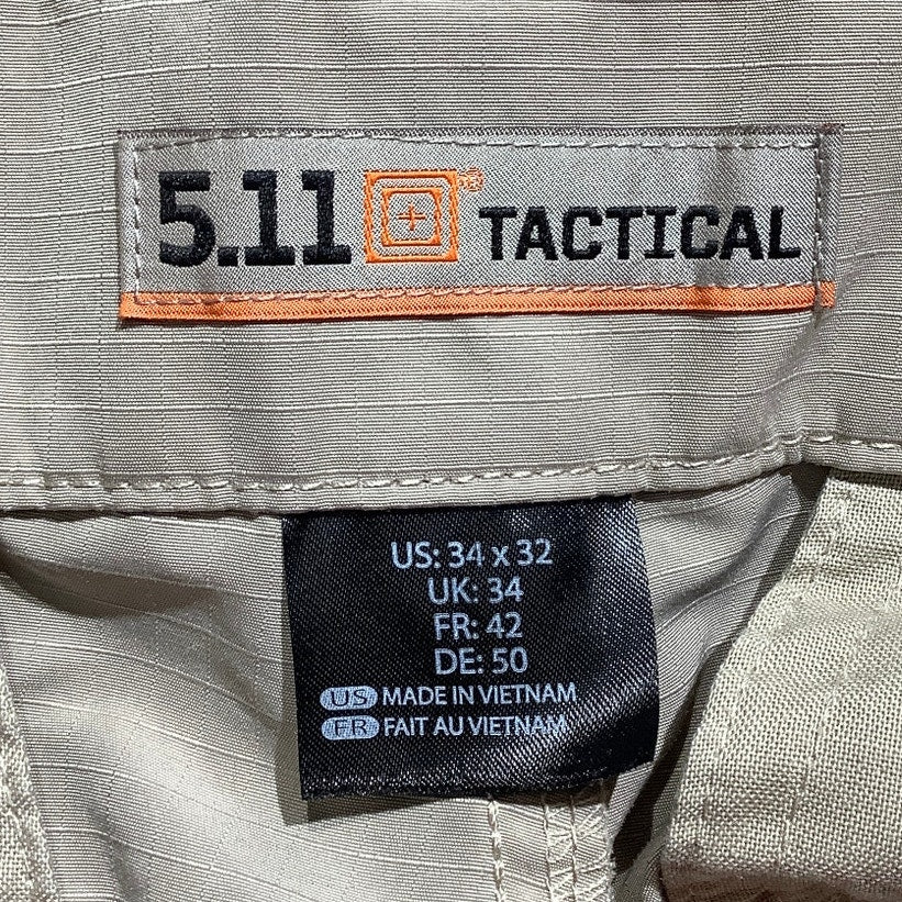 5.11 Tactical Khaki Cargo Pants Men’s 34x32 — Workwear, Utility, Outdoor