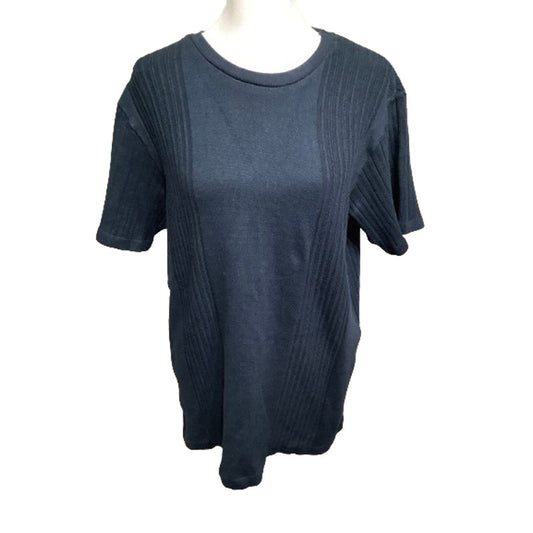 Positano by Anthropologie Blue Ribbed Sweater L Minimalist, Cozy, Everyday Wear