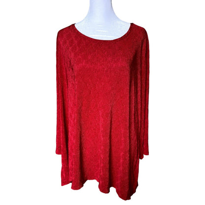 Covington Bright Red Blouse - Fits 24, 25 & 26W, Mature, Comfortable, Stylish