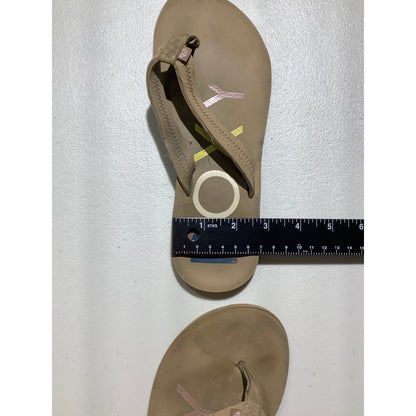 Roxy Vista III Flip Flops Women Size 8-9 Tan — Beach, Surf, Casual