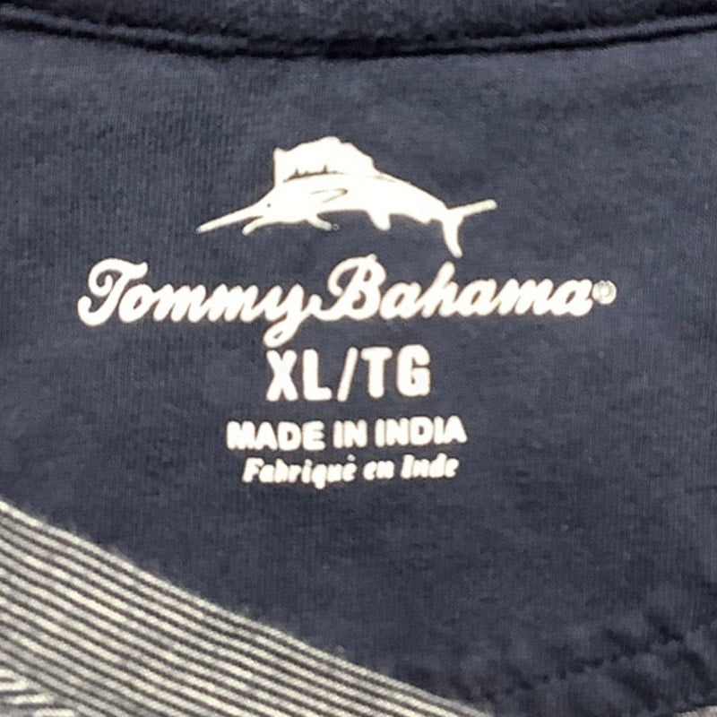 Tommy Bahama Men’s XL Microstriped Crewneck T-Shirt — Preppy, Classic, Casual