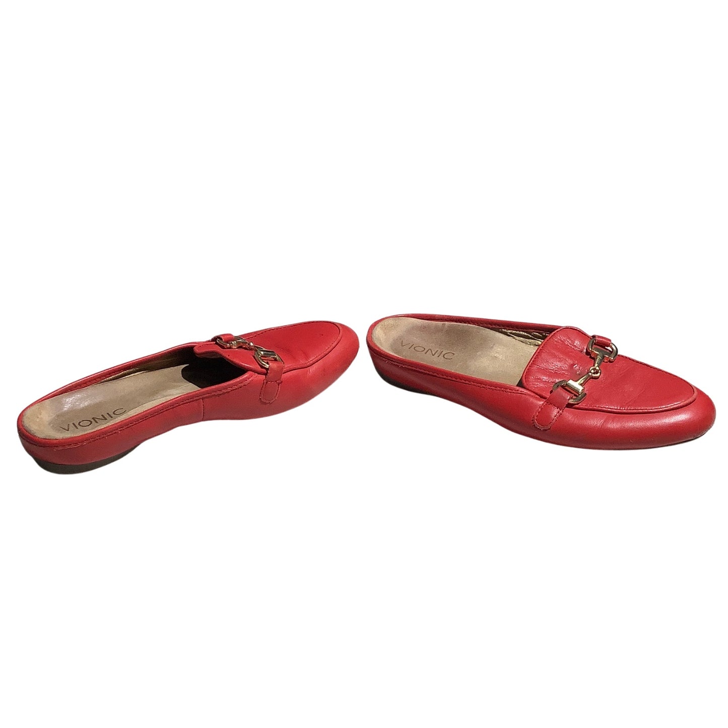 Vionic Leather Horse Bit Mule Slides Women’s Size 7 — Comfort, Loafer, Casual