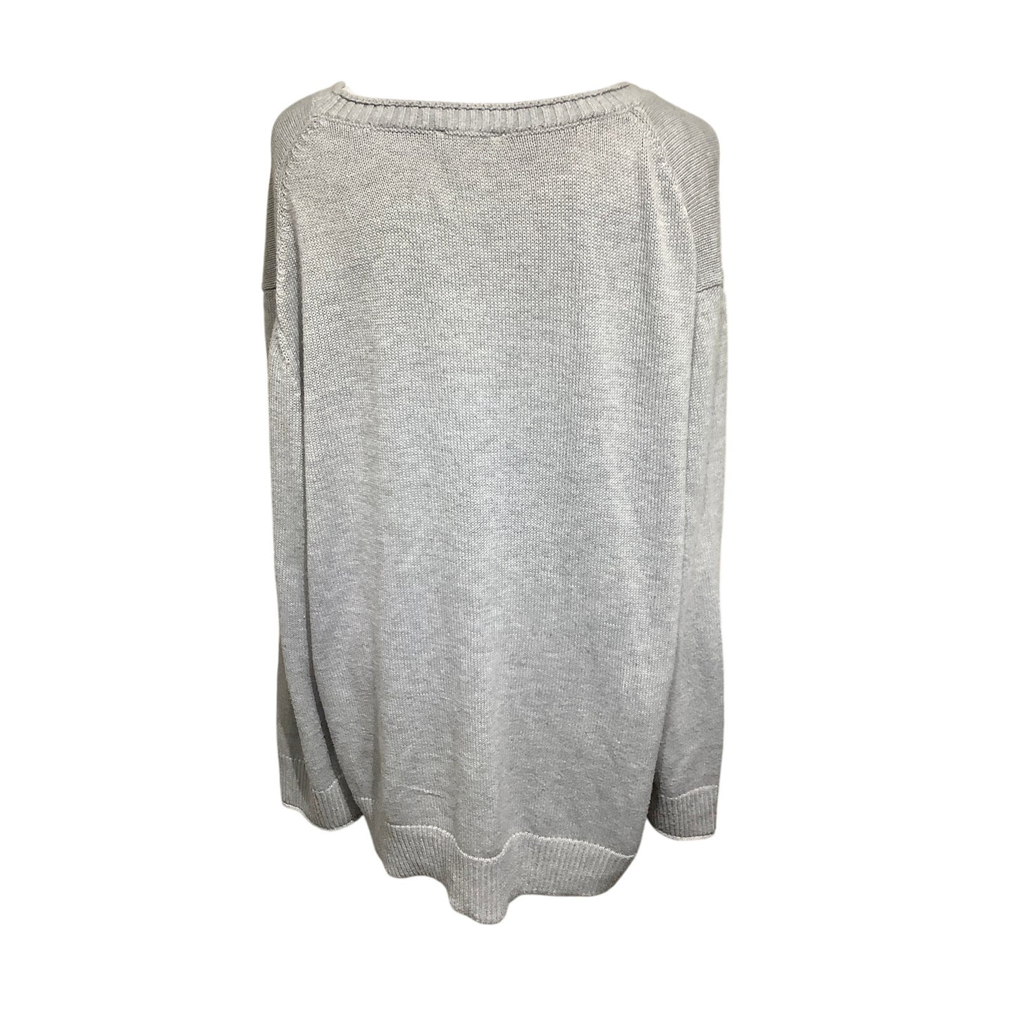 Ella Moss Silver Sweater, Size 2XL – Minimalist, Elegant, Versatile