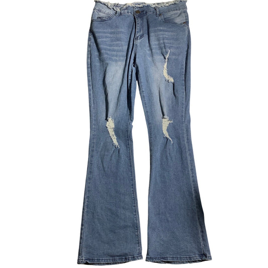 Pastel Jeans Flare Denim Jeans Girls Size 13/14 — Casual, Retro, Stretch