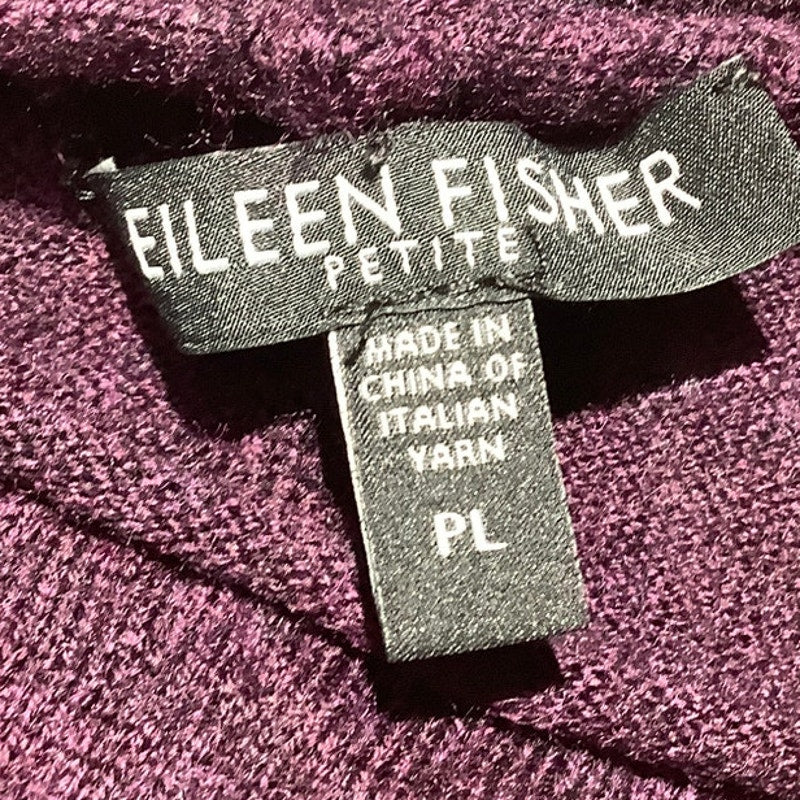 Eileen Fisher Wool Tunic Sweater Women’s Petite Large— Wool, Minimalist, Classic
