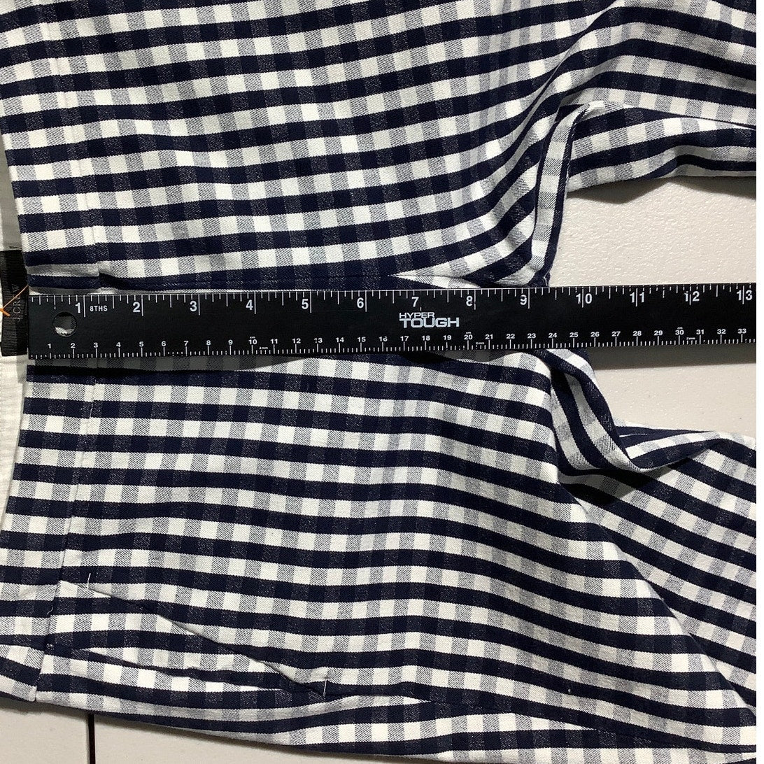 J.Crew Navy White Gingham Pants Women 4 — Martie Fit, Stretch, Classic