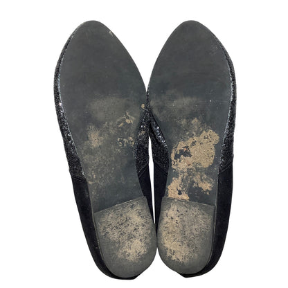 Torrid Black Glitter Ballet Flats Women’s Size 12W — Sparkle, Dressy, Comfort
