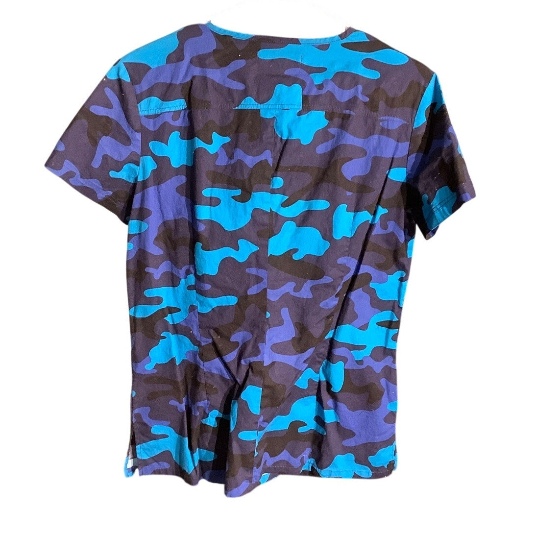 Koi Stretch Cloud Camo Scrub Top Women’s M— Medical, Camo, Workwear
