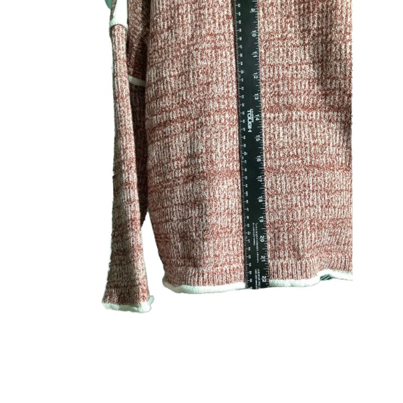 POL V-Neck Knit Sweater Women’s S/M — Angora Soft, Ruffle Trim, Oversized