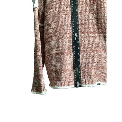 POL V-Neck Knit Sweater Women’s S/M — Angora Soft, Ruffle Trim, Oversized