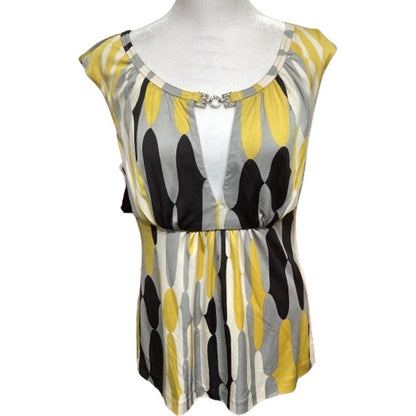 Trina Turk Sleeveless Top - Sz M, Bold, Stylish, Summer