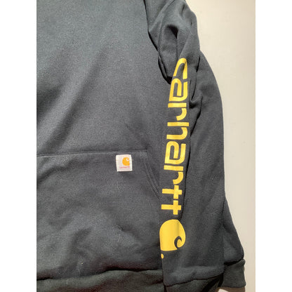 Carhartt Black Hoodie Men’s Small Fleece Pullover — Workwear, Casual, Streetwear