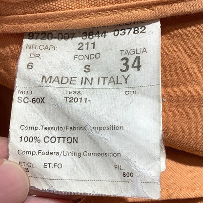 Scott Barber Orange Cotton Chino Shorts Men’s 34 — Preppy, Golf, Coastal