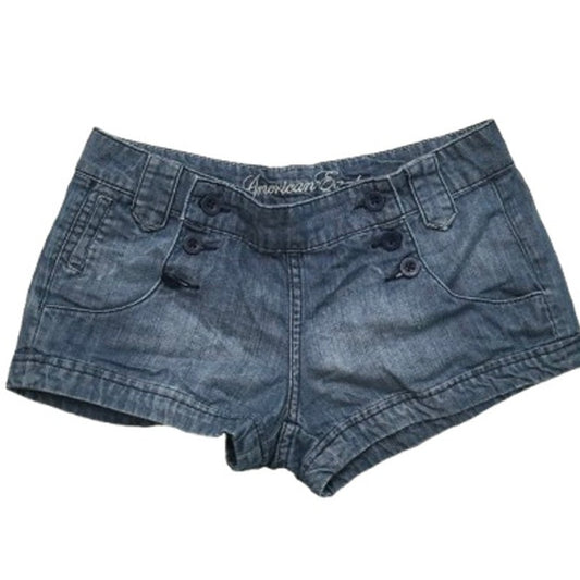 American Eagle Denim Button Fly Shorts  Size 6 - Y2K, Casual, Streetwear