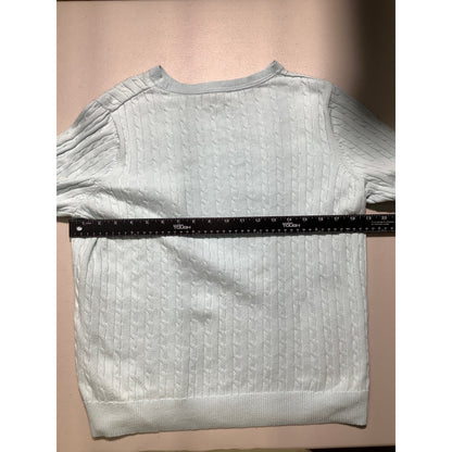 Kim Rogers Petite Cable Knit Sweater Women’s Size M — Classic, Casual, Cotton