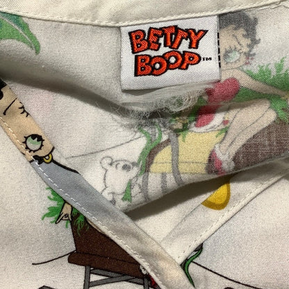 Betty Boop Christmas Scrub Top White Women’s Size XS — Holiday, Nursing, Cute