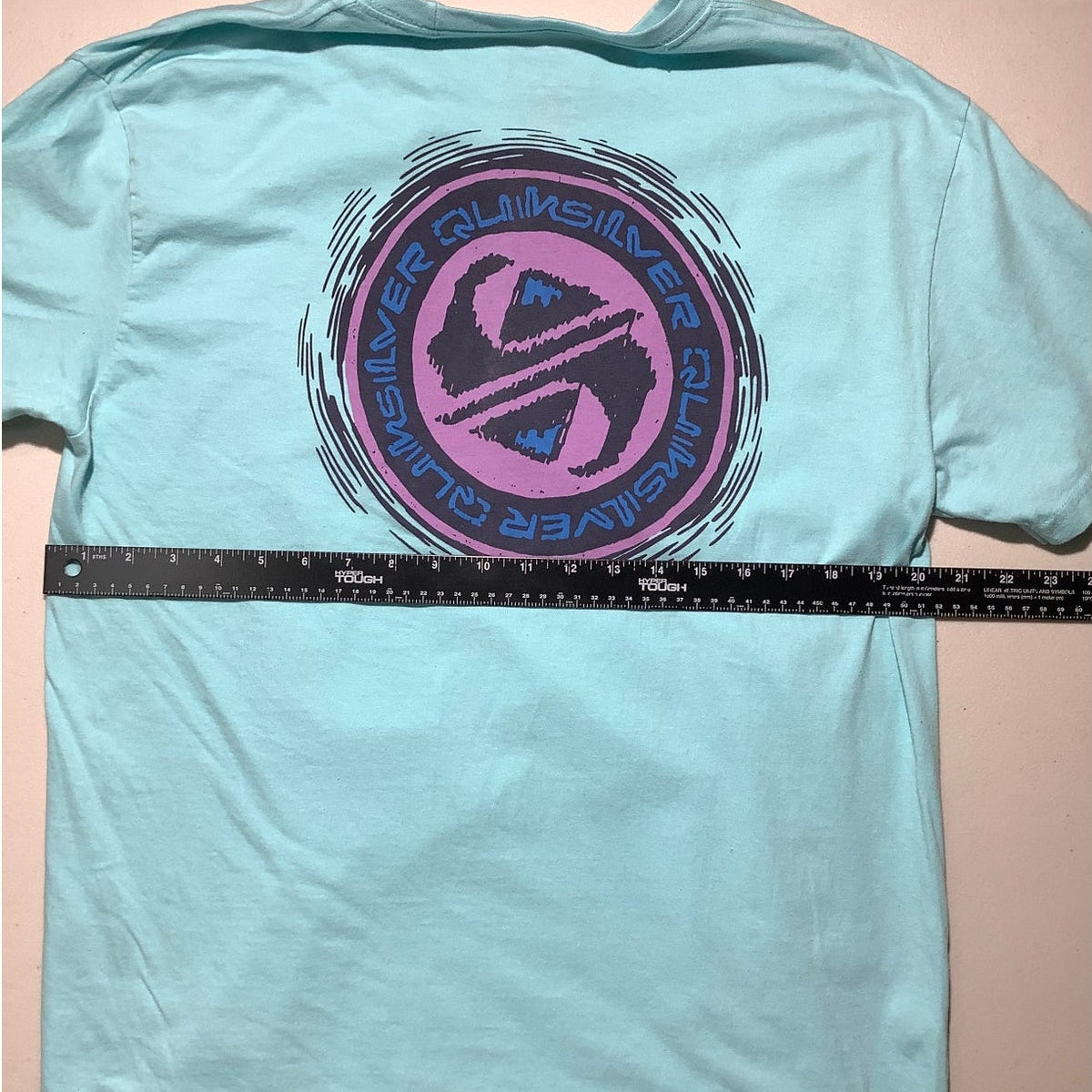 Quiksilver Men's XL Teal 100% Cotton Surf Skate Crewneck T-Shirt