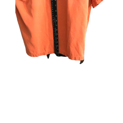 Tommy Bahama Men's XL Orange Silk Short Sleeve Shirt - Vintage, Resort, Coastal