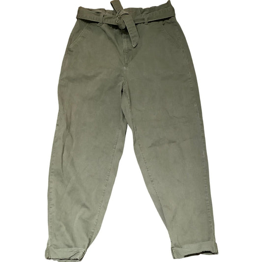 Banana Republic Green Khaki Barrel Pants, Size 12 – Preppy, Casual, Utility