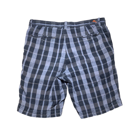 Tommy Bahama Blue Plaid Shorts Men’s Size 33W — Casual, Lightweight Summer Fit