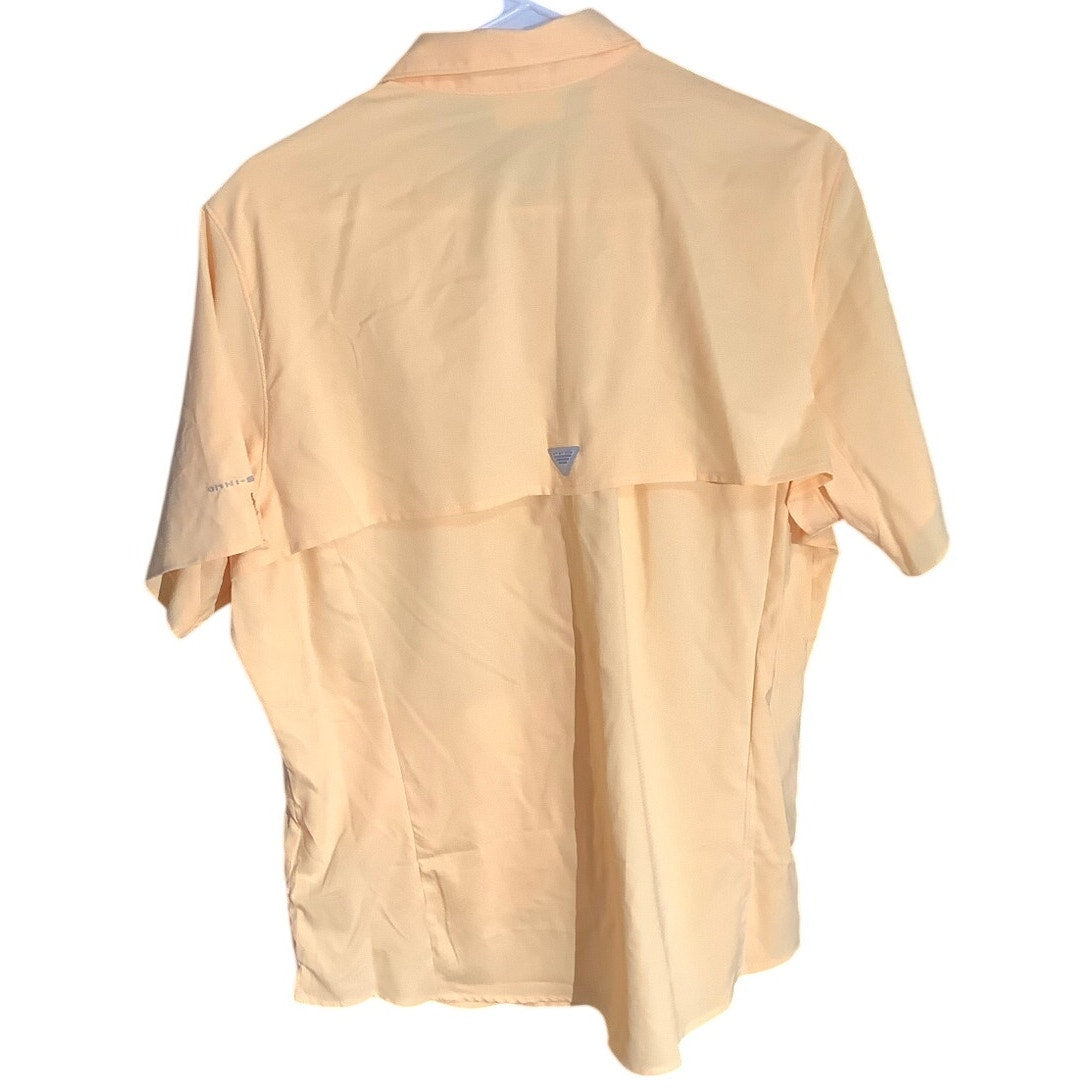 Columbia PFG Yellow Vented Fishing Shirt Boys’ XL— Outdoor, Coastal, Performance