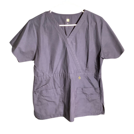 WonderWink Navy Blue Scrub Top, Women’s Size M — Medical, Nursing, Healthcare