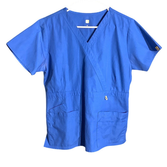 WonderWink Bright Blue Scrub Top Women’s M — Medical, Nursing, Workwear
