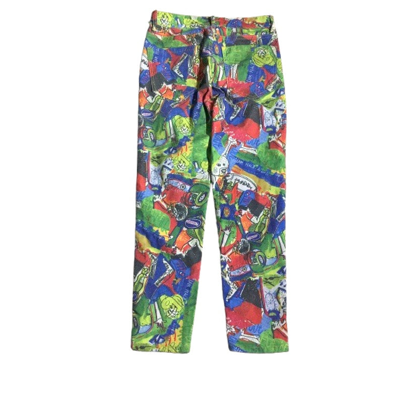 Graffiti Print Jeans Women’s Size 30W – Multi-Color, Artistic, Statement