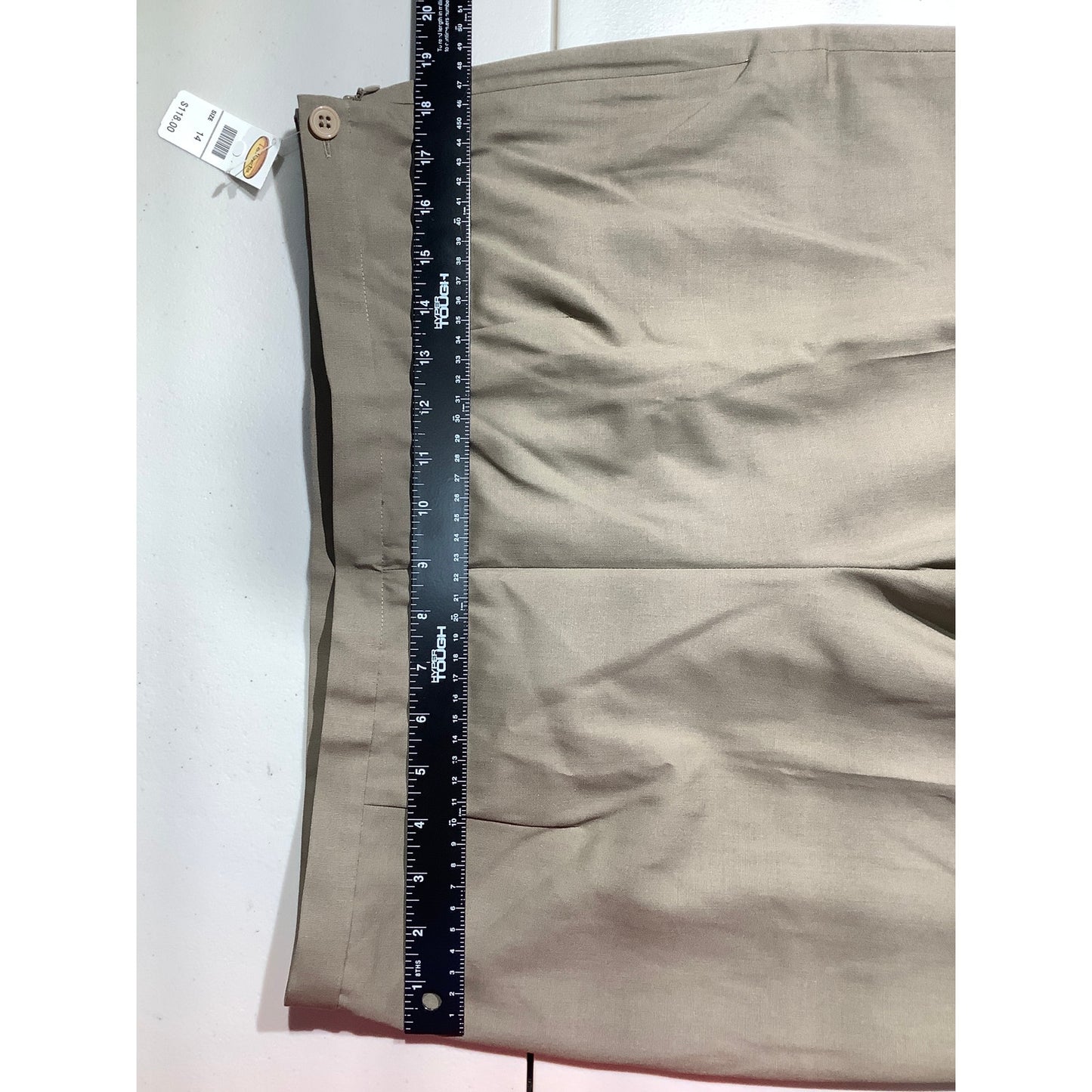 Talbots Light Brown Dress Slacks Women 14 — Silk Blend, Career, Classic