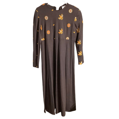 Chetta B Embroidered Wool Dress Women’s Size 8 – Elegant, Boho, Vintage-Inspired