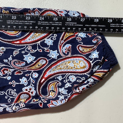 SHEIN Boho Floral Pants Women XL — Elastic Waist, Lightweight, Relaxed Fit